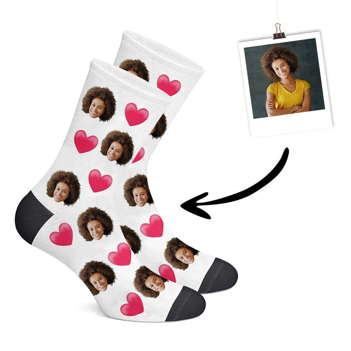 Photo Custom Heart Socks