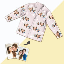 Load image into Gallery viewer, Custom Photo Pajamas, Unique Gifts Nightwear, Unisex Light Pink Pajama
