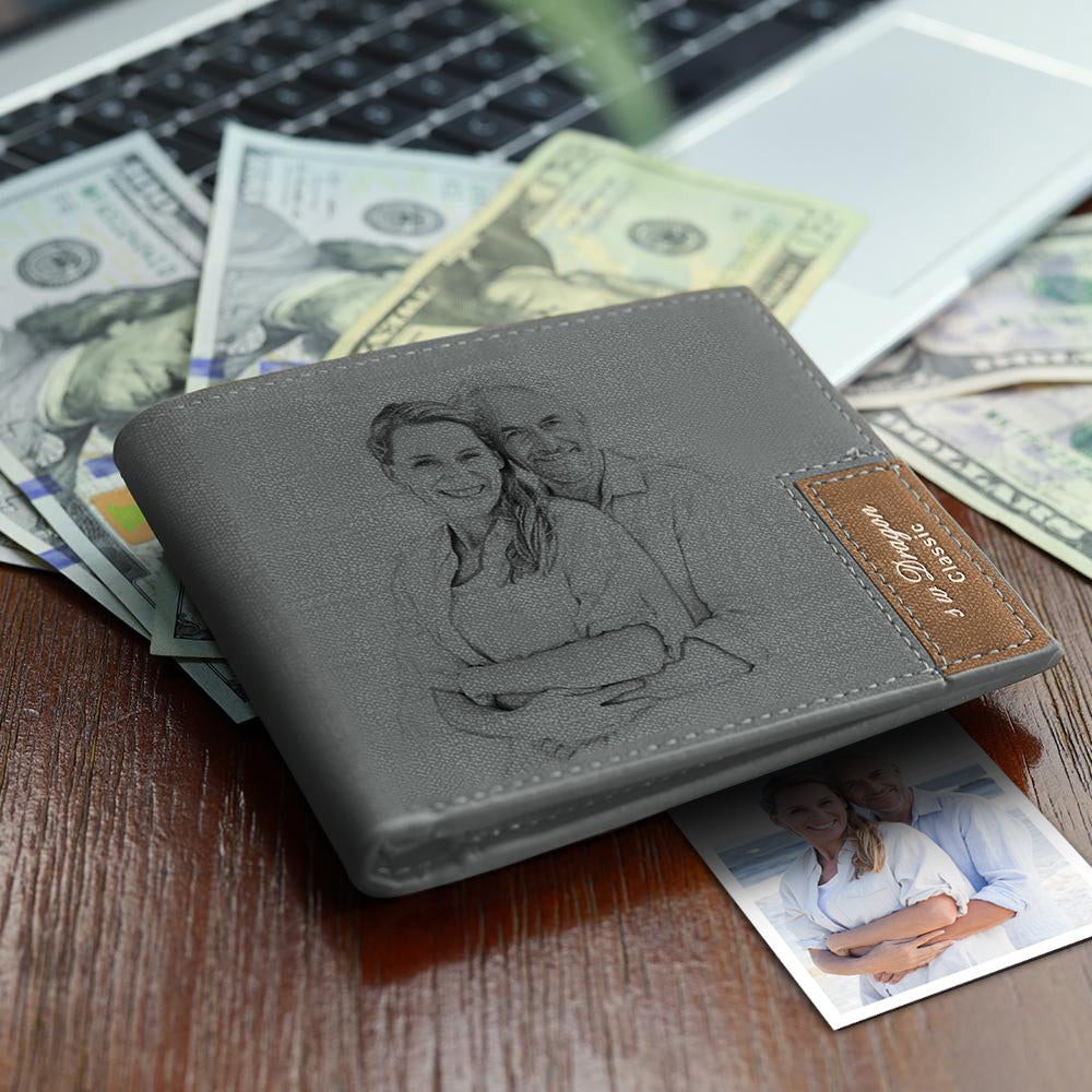 Anniversaries Gifts Men's Custom Photo Wallet - My Love