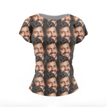 Load image into Gallery viewer, Custom Photo Face Mash T-shirt

