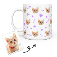 Load image into Gallery viewer, Personalized Mug With Cat Photo - Custom Cat Face Coffee Mug - faceonboxer
