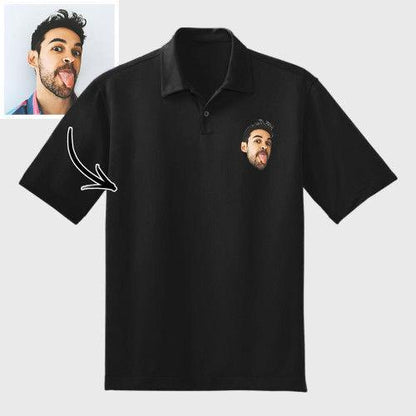 Personalized Unisex Polo Shirts, Custom Double-Sided Photo Face Design