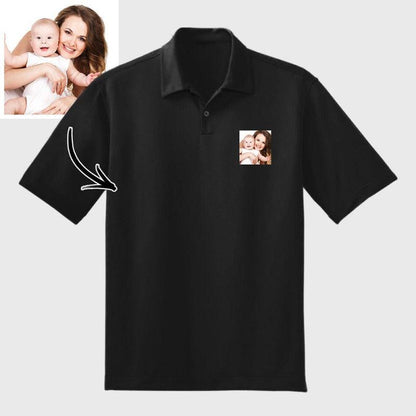 Personalized Unisex Polo Shirts, Custom Double-Sided Photo Print Design