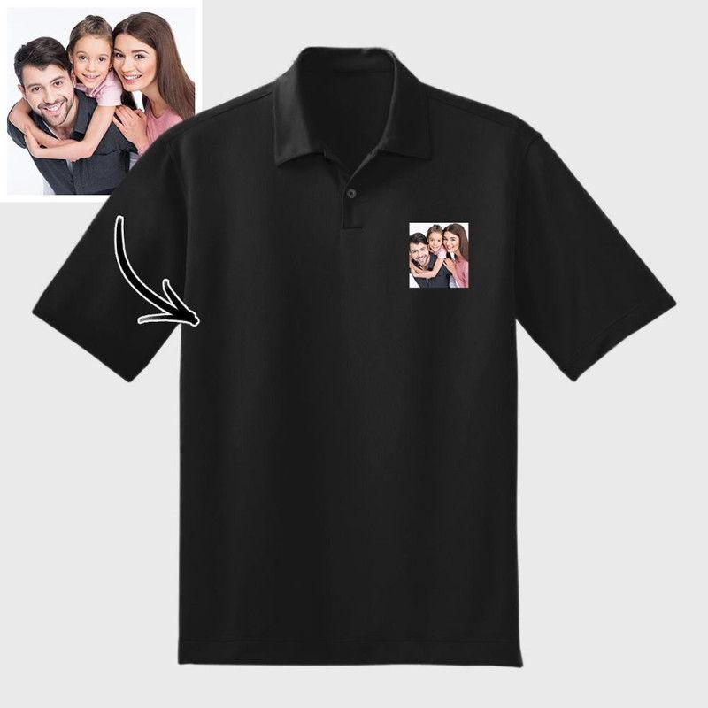 Personalized Unisex Polo Shirts, Custom Double-Sided Photo Print Design