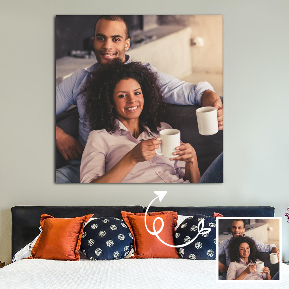 Custom Square Canvas Prints - Personalized Photo Wall Art Decor