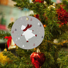 Load image into Gallery viewer, Christmas Ornament Round Ceramic Decoration Duplex Printing Diameter 2.95’’
