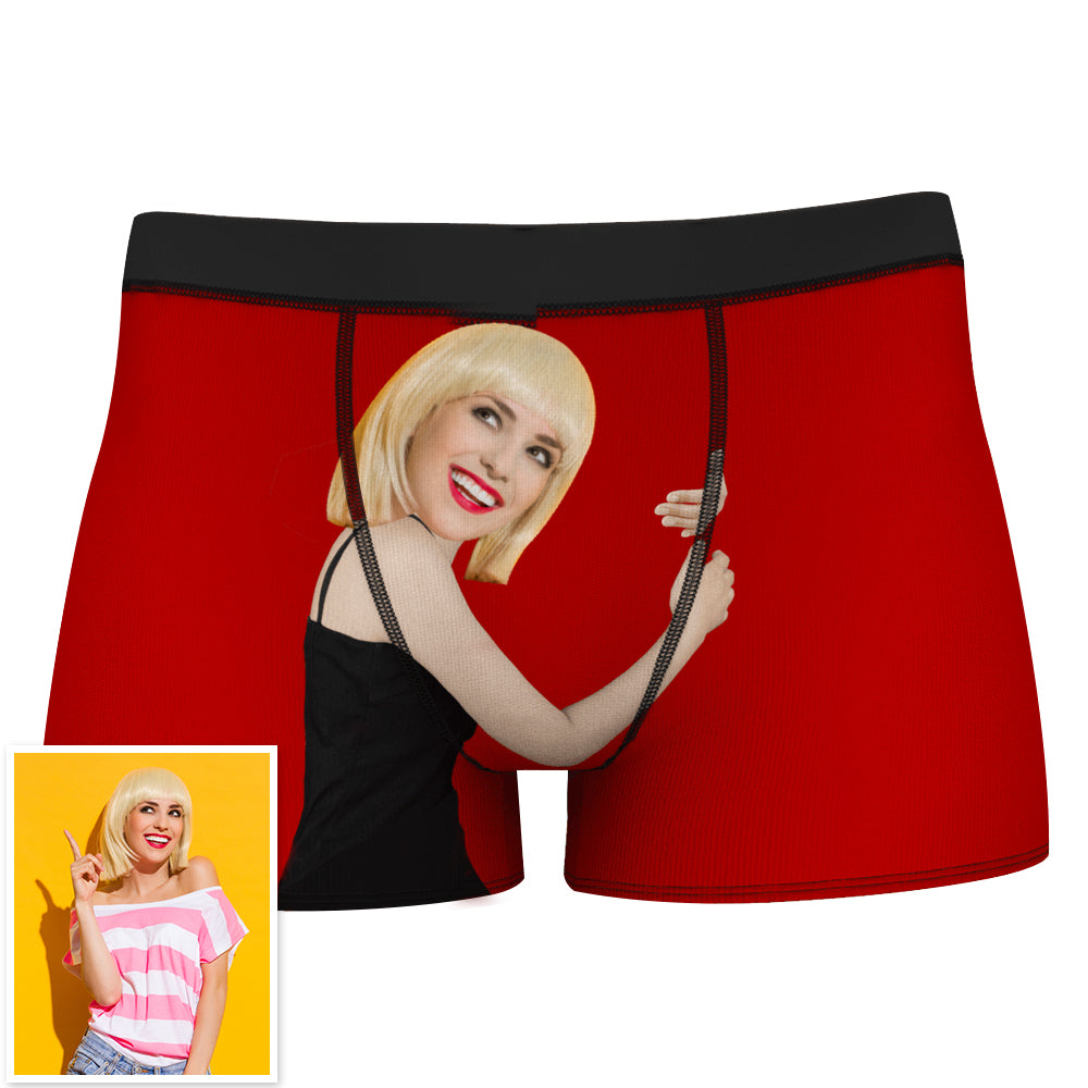 Custom Boxer with Photo Mens Underwear with Girlfreind Face