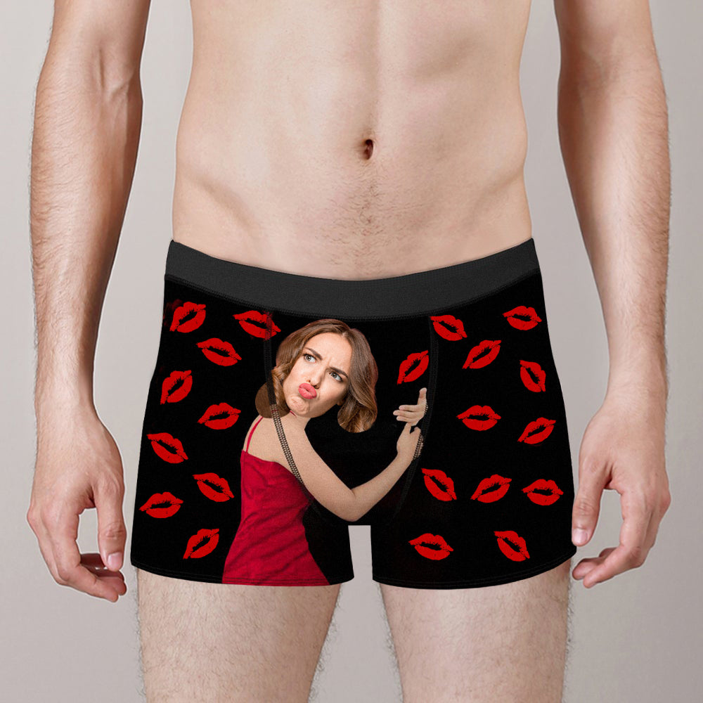 Custom Boxer with Photo Mens Underwear with Lover Face