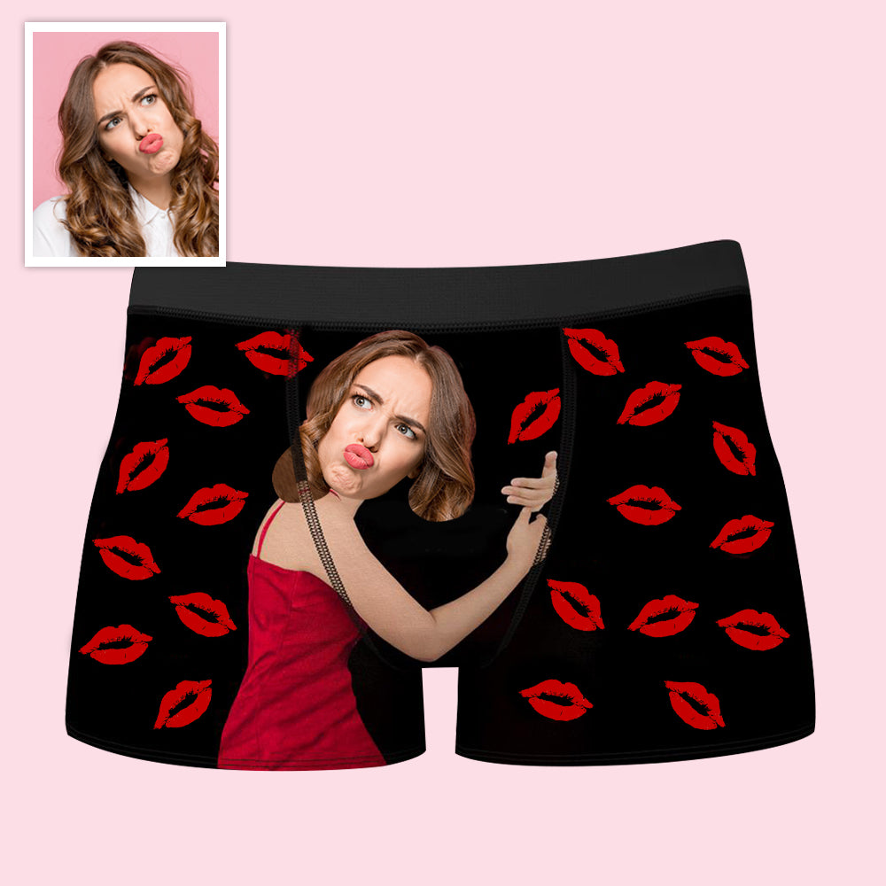 Custom Boxer with Photo Mens Underwear with Lover Face