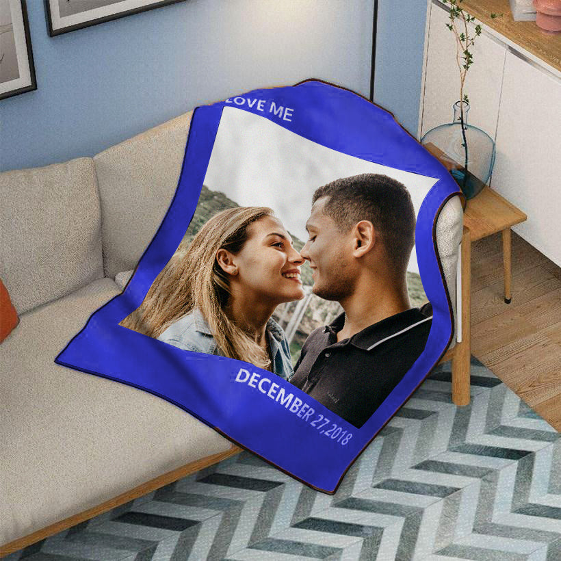 Custom Couple Photo Blankets Personalized Photo Memorial Blankets