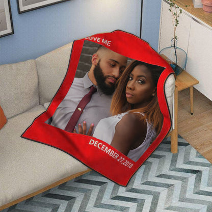 Custom Couple Photo Blankets Personalized Photo Memorial Blankets