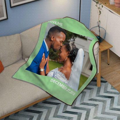 Custom Couple Photo Blankets Personalized Photo Memorial Blankets