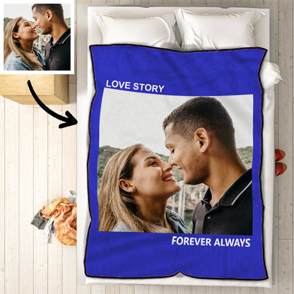 Custom Couple Photo Blankets Personalized Photo Memorial Blankets