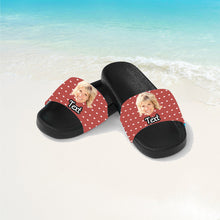 Load image into Gallery viewer, Custom Face Photo Slippers Personalized Sliders Sandals With Texts
