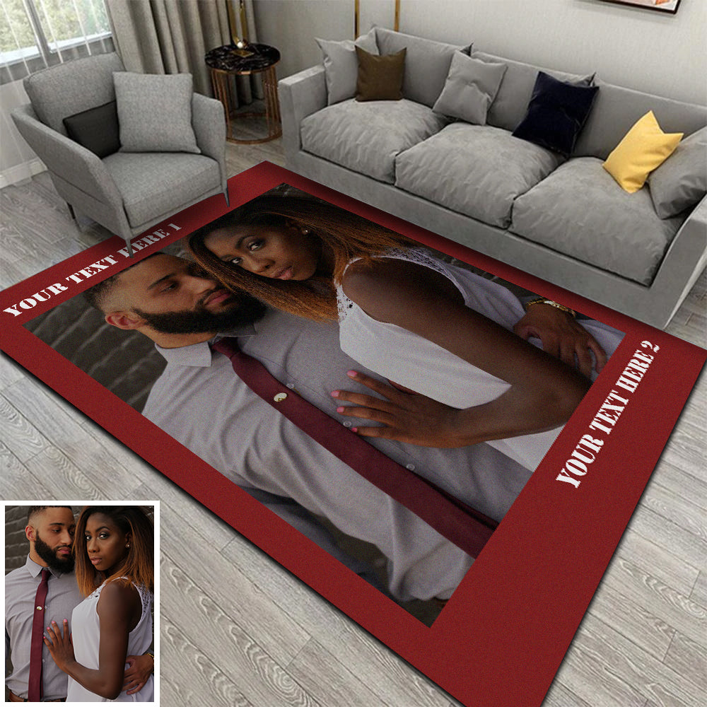 Custom Photo Flannel Carpet, Extra Soft Anti-Slip Floor Mats Collage 1-4 Photos