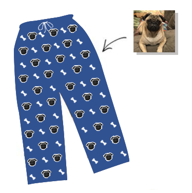 Unisex Dog Photo Pajamas - Custom Nightwear Pants, Pet Lover Gift