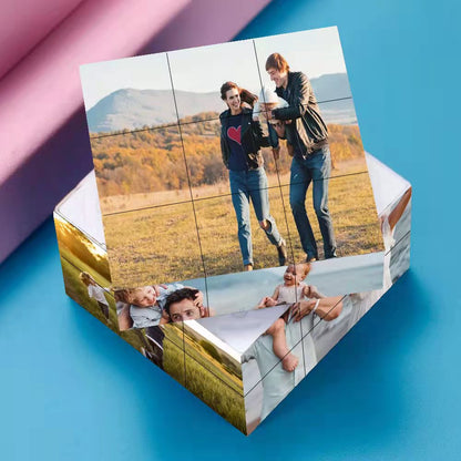 Customizable Multi-Photo Rubik’s Cube - Unique Colorful Personalized Gift