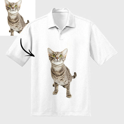 Custom Unisex Polo Shirt, Double-Sided Photo Print, Personalized Design