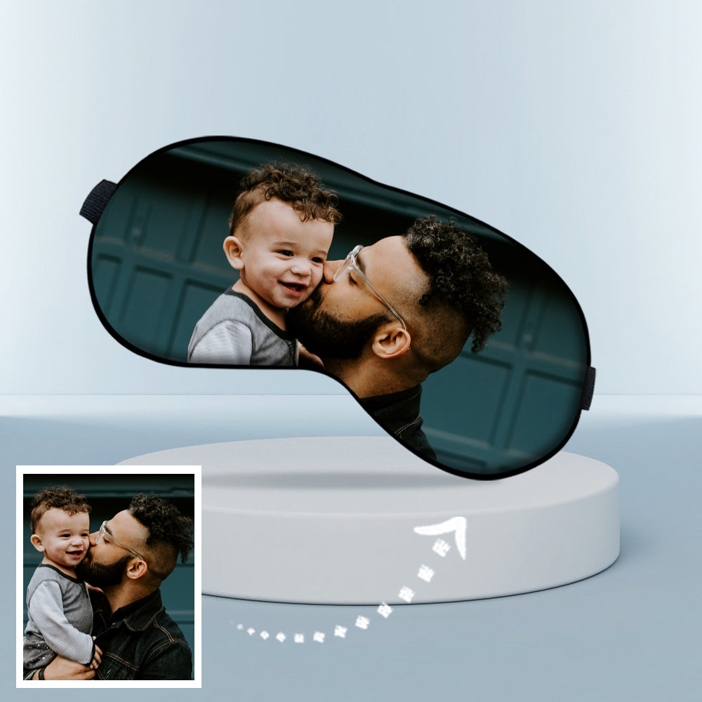 Custom Printed Sublimated Eye Mask Personalized Photo Cotton Sleep Mask