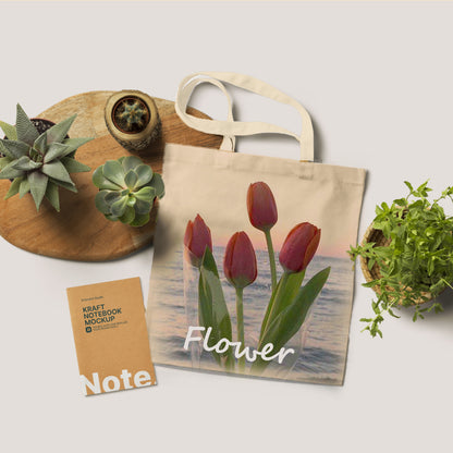 Custom Tote Bags With Photo & Text Printing Eco-friendly Canvas Bag