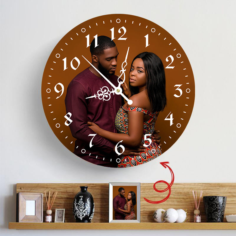 Personalized Wall Clock - Capture Moments all Number Styles