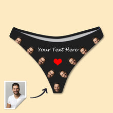 Load image into Gallery viewer, Custom Womens Thong with Boyfriend’s Photo Sexy Underwear Women Boxers
