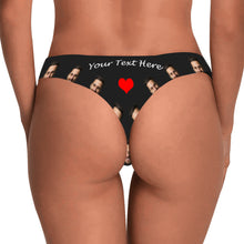 Load image into Gallery viewer, Custom Womens Thong with Boyfriend’s Photo Sexy Underwear Women Boxers
