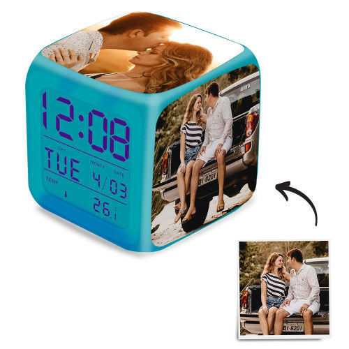 Multiphoto Alarm Clock Home Decoration  Colorful Custom Desk Clock