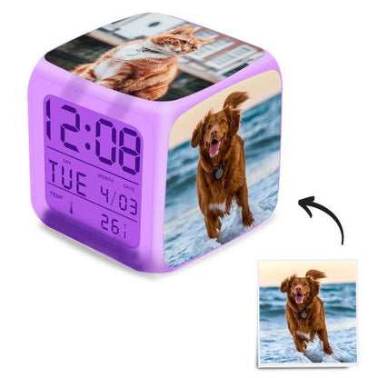 Multiphoto Alarm Clock Home Decoration  Colorful Custom Desk Clock