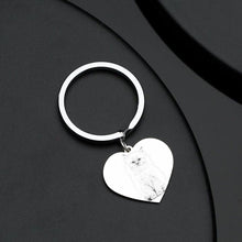 Load image into Gallery viewer, Heart Photo Engraved Tag Key Chain Stainless Steel
