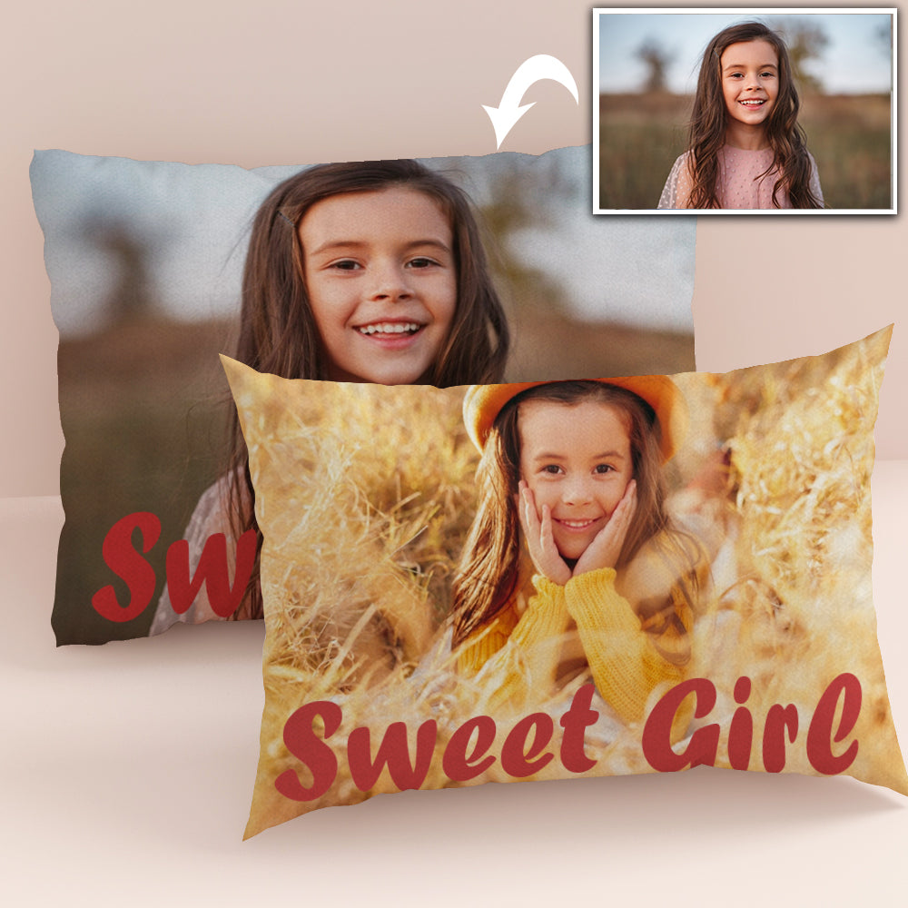 Personalised Pillow With Pictures & Text Picture Pillows Velvet Case 15''*23''