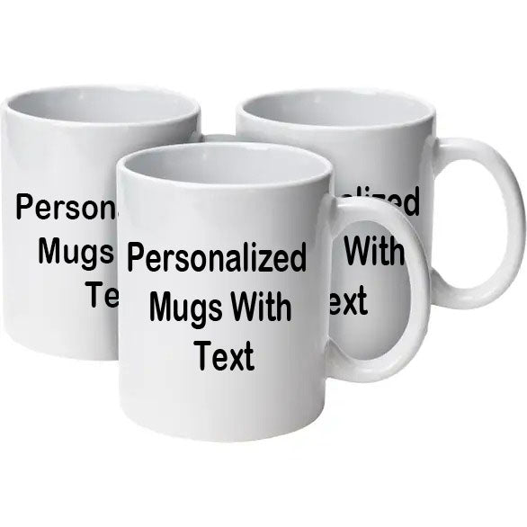 Personalized Custom  Mugs With Text Coffee Cups