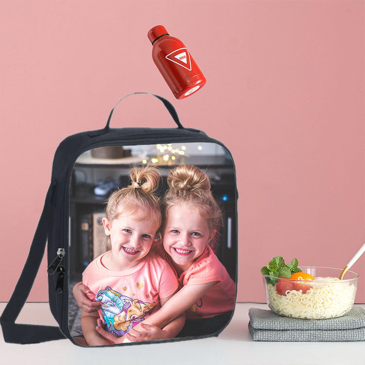 Photo Custom Insulated Lunch Bag Thermos Lunch Box for Kids and Adult
