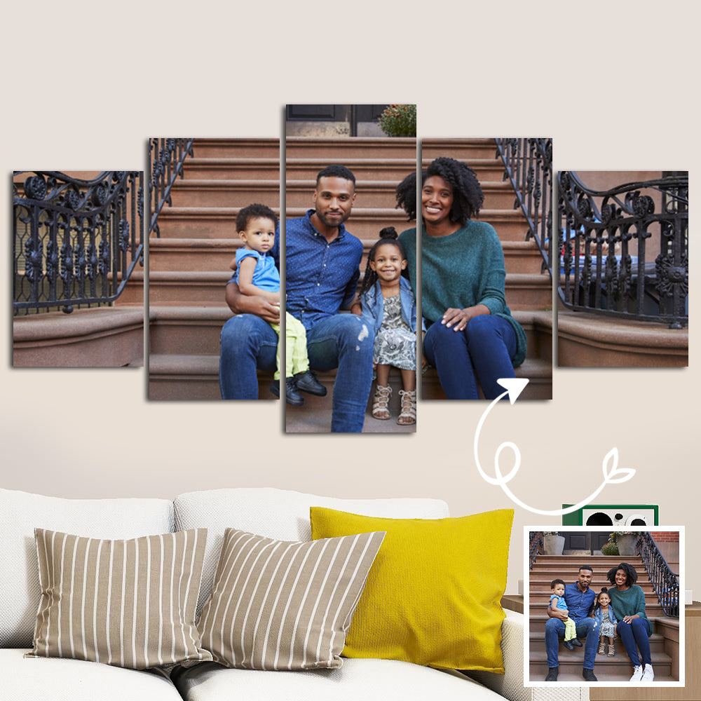 Print into Canvas Personalized Canvas with Photo College Canvas 5 Pcs