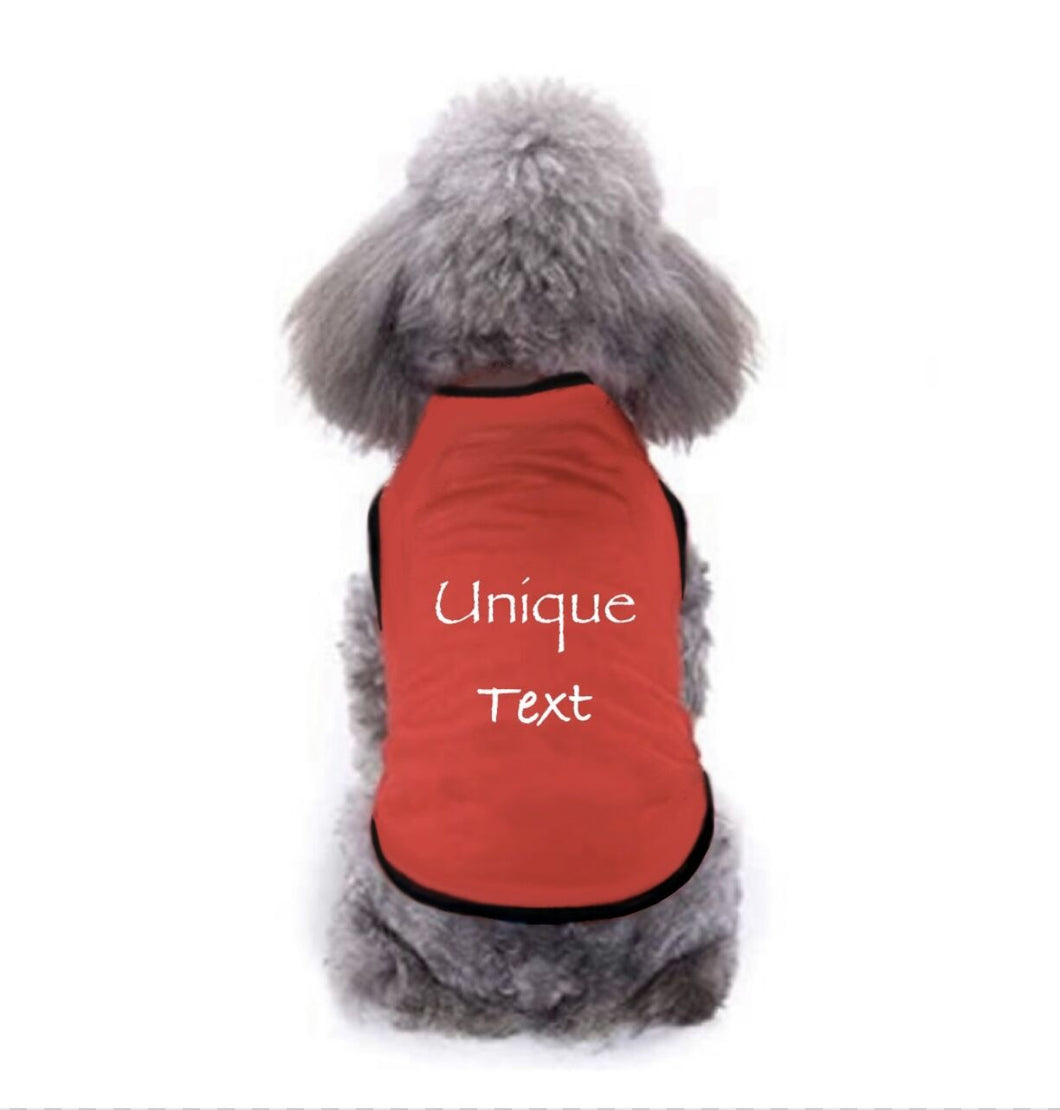 Custom Pet Clothes Tank Shirts Vest with Text Create Your Dog Shirts
