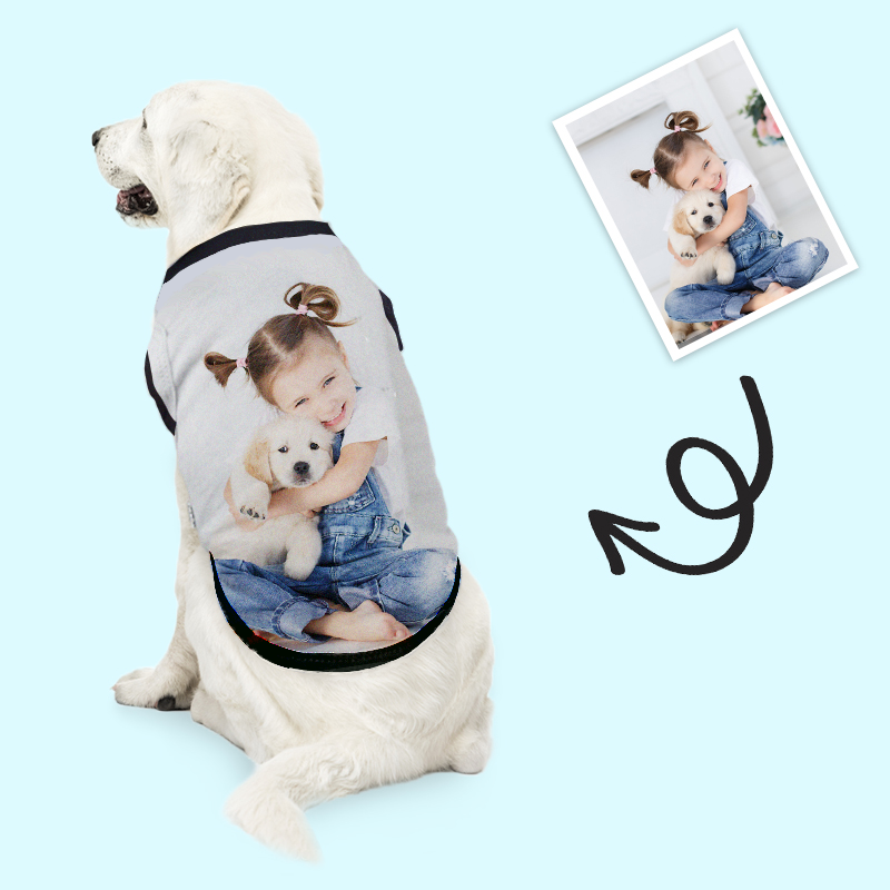 Custom Photo Pet Clothes Tank Shirts Vest For Pet