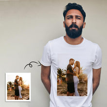 Load image into Gallery viewer, Custom Photo Men&#39;s Cotton T-shirt Short Sleeve T-shirt With Pictures
