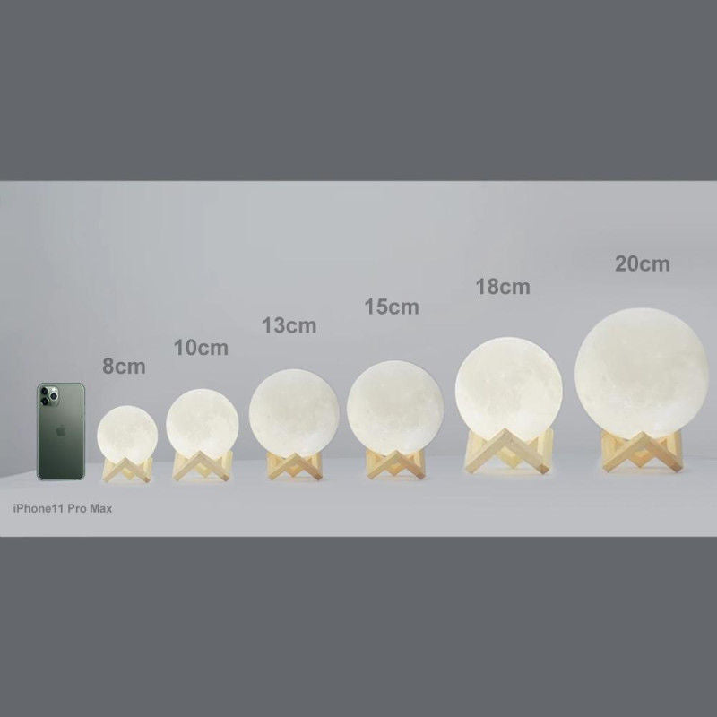 Touch 7 Colors - Custom Photo Moon Lamp 3D Light Rechargeable