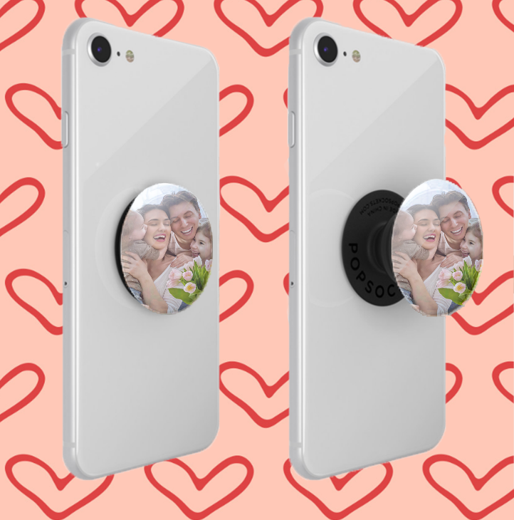 Shaped Acrylic Custom Photo Phone Grip, Personalized Holder, Unique Keepsake