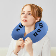Load image into Gallery viewer, Custom Text U Pillow Travel Neck Pillow Comfortable U-shaped Nursing Pillow
