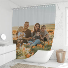 Load image into Gallery viewer, Custom Shower Curtain Unique Gift for Family - faceonboxer
