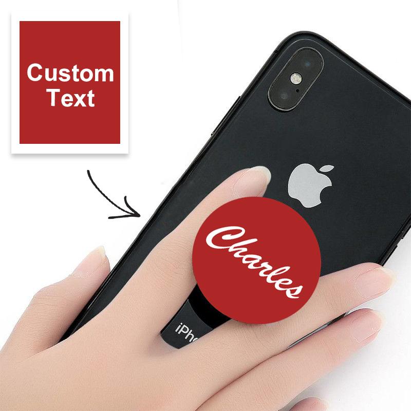 Text Custom Phone Grip, Personalized Holder, Unique Keepsake, Gift Idea